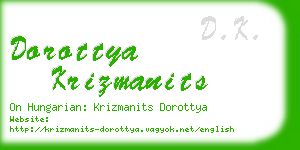 dorottya krizmanits business card